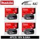 4 X Makita Bl1860 Batterie 18 V 6 Ah Neuve Bl1850 Bl1860 Lithium Remplacement