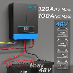 6200W Hybride Onduleur 48V 220V 6200VA MPPT 120A Travail Sans Batterie 60-500VDC