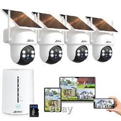 ANRAN 4MP caméra de Surveillance WiFi batterie solaire Audio sans fil IP66