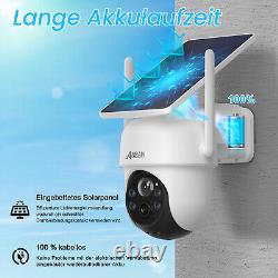 ANRAN 4MP caméra de Surveillance WiFi batterie solaire Audio sans fil IP66