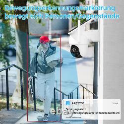 ANRAN 4MP caméra de Surveillance WiFi batterie solaire Audio sans fil IP66