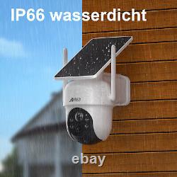 ANRAN 4MP caméra de Surveillance WiFi batterie solaire Audio sans fil IP66