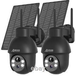 ANRAN Solaire Caméra de sécurité sans fil à batterie 3MP extérieure Wifi 360°