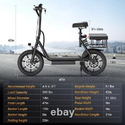 AOVOPRO Monopattino Elettrico, Foldable 500W 10.4Ah Battery 22mph 28Miles