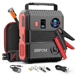 BRPOM Booster Batterie 3000A 24000mAh 150PSI Gonfleur Pneus Voiture 12V Démar
