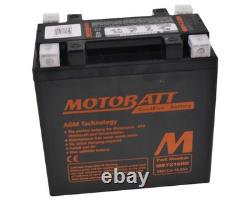 Batterie 12V 16,5Ah MOTOBATT MBYZ16HD, 4 pôles, noire