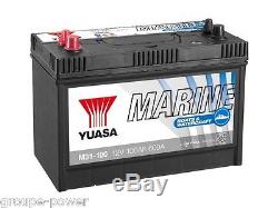 Batterie Decharge lente marine bateau Yuasa M31-100 12v 100ah 330x175x240mm