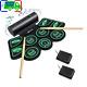 Batterie Electronique Portable 9 Pads Fonction Midi 2 Haut-parleurs Stéréo 2 Péd