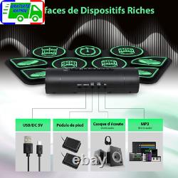 Batterie Electronique Portable 9 Pads Fonction MIDI 2 Haut-parleurs Stéréo 2 Péd