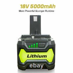 Batterie Li-ion 4 portes Ryobi One + 18 V 5Ah BPP-1817M 1815 P108 RB18l13 RB18l50 P109 P1
