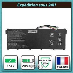 Batterie compatible pour ACER Aspire ES 15 ES1-531 ES1-523 11.4V 2600mAh