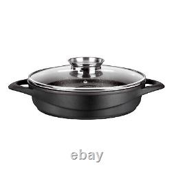 Batterie de Cuisine Induction 8 pièces Aluminium Fonte, 3 Casseroles, Couvercles