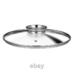 Batterie de Cuisine Induction 8 pièces Aluminium Fonte, 3 Casseroles, Couvercles