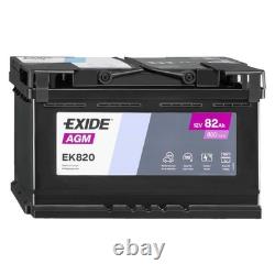 Batterie de démarrage EXIDE EK820 12V 82Ah 800A B13 AGM