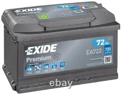 Batterie de voiture EXIDE 72Ah/720A
