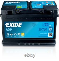 Batterie de voiture EXIDE 72Ah/760A RENAULT CLIO 1.5 dCi 90