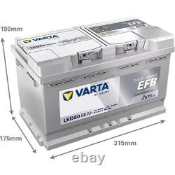 Batterie de voiture VARTA 80Ah/800A