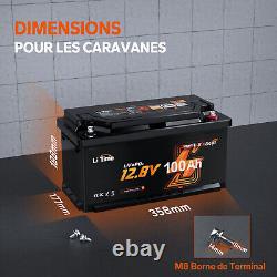 Batterie lithium 12V 100Ah H190 LiFePO4 Bluetooth App Real Time Monitoring