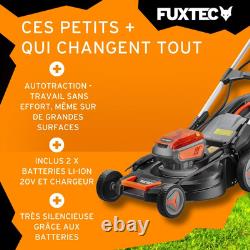 Batterie tondeuse 40V (2x20V) FX-E2RM51SET FUXTEC 2xBatteries 4Ah et chargeur