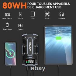 Booster Batterie Externe Voiture 6000A Démarreur de Batterie de Voiture 12V