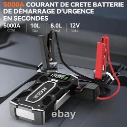 Booster Batterie Externe Voiture 6000A Démarreur de Batterie de Voiture 12V