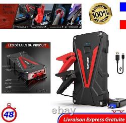 Booster Batterie Portable Jump Starter Demarrage Voiture Pinces Sûreté Smart