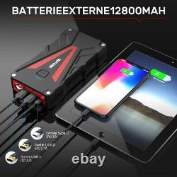 Booster Batterie Portable Jump Starter Demarrage Voiture Pinces Sûreté Smart