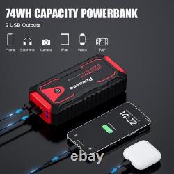 Booster Batterie Voiture, 3000A Auto Booster Batterie pour Véhicule 12V Jusq