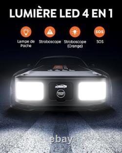 Booster Batterie Voiture 5000A TREKURE 12V Démarreur Portable LED