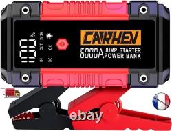 Booster Batterie Voiture 6000A/26800mAh Démarreur voiture 10L Essence/10L Diesel