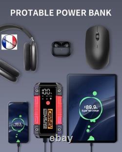 Booster Batterie Voiture 6000A/26800mAh Démarreur voiture 10L Essence/10L Diesel