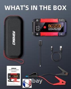 Booster Batterie Voiture 6000A/26800mAh Démarreur voiture 10L Essence/10L Diesel