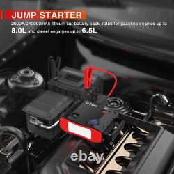 Booster Batterie Voiture Démarrage Professionnel Auto Moto SUV 2000A 24000mAh FR