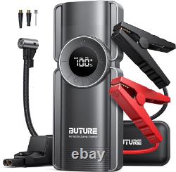Booster Batterie Voiture Démarreur 2500A Jump Starter 20000mAh + Gonfleur Pneu