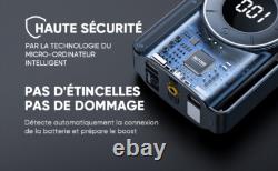 Booster Batterie Voiture Démarreur 2500A Jump Starter 20000mAh + Gonfleur Pneu