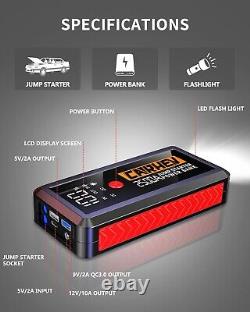 CARHEV Booster Batterie Voiture 2500A, 21800mAh Demarreur Batterie Voiture