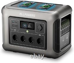 Centrale électrique portable ALLPOWERS R1500, 1800W batterie LiFePO4 1152 Wh UPS
