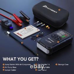 Démarreur Batterie Voiture 6000A Compresseur Air 160PSI Booster 12V Diesel 8L