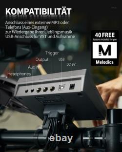 Donner DED-200X Batterie Électronique avec 31 Kits, 450 Sons & 50 Démo Gris