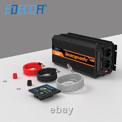 EDECOA Convertisseur 12V 220V Onduleur 3000W 6000 WATT Inverter LCD 2USB