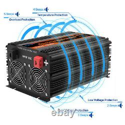 EDECOA Convertisseur 3500W 12V 220V Onde Pur Onduleur Inverter LCD VR