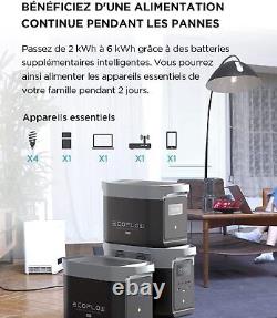 Ecoflow Delta Max 2016Wh Centrale électrique 2400W Générateur Solaire Portable