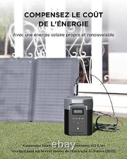 Ecoflow Delta Max 2016Wh Centrale électrique 2400W Générateur Solaire Portable