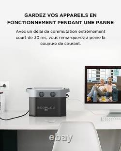 Ecoflow Delta Max 2016Wh Centrale électrique 2400W Générateur Solaire Portable