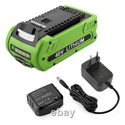 Energup 40V 2.5Ah Batterie avec Chargeur pour GreenWorks Batterie 40V G40B Série