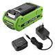 Energup 40v 2.5ah Batterie Avec Chargeur Pour Greenworks Batterie 40v G40b Série