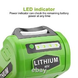 Energup 40V 2.5Ah Batterie avec Chargeur pour GreenWorks Batterie 40V G40B Série
