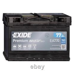 Exide 067TE Premium Carbon Boost EA770 12V 77Ah 760A 096 Batterie de démarrage