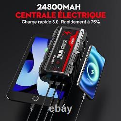 FEIKFEIZ Booster Batterie 3000A 24800mAh Jump Starter Démarrage de Voiture To