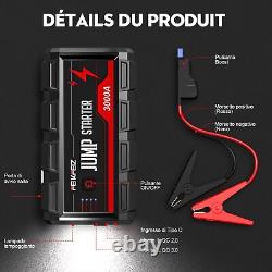 FEIKFEIZ Booster Batterie 3000A 24800mAh Jump Starter Démarrage de Voiture To
